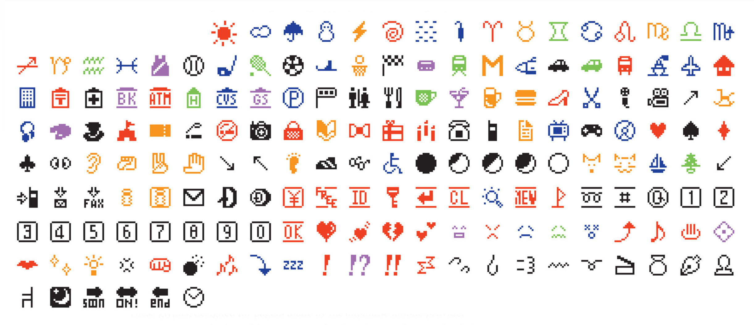 title: NTT Docomo 开发的 176 种 emoji alt:NTTDocomo开发的176种emoji